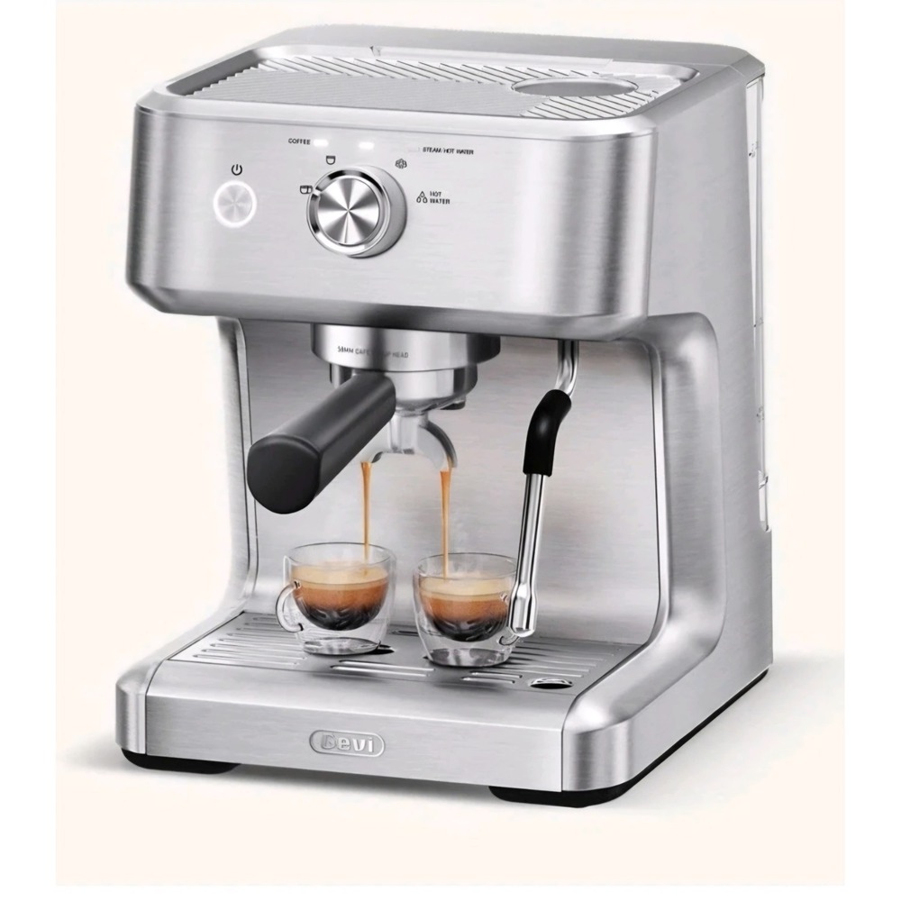 GEVI Ezbru 1000 Espresso Coffee Maker Machine with Pre-infusion ECMC0